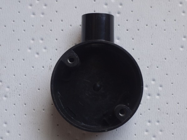 20 mm pvc END BOX (BLACK)